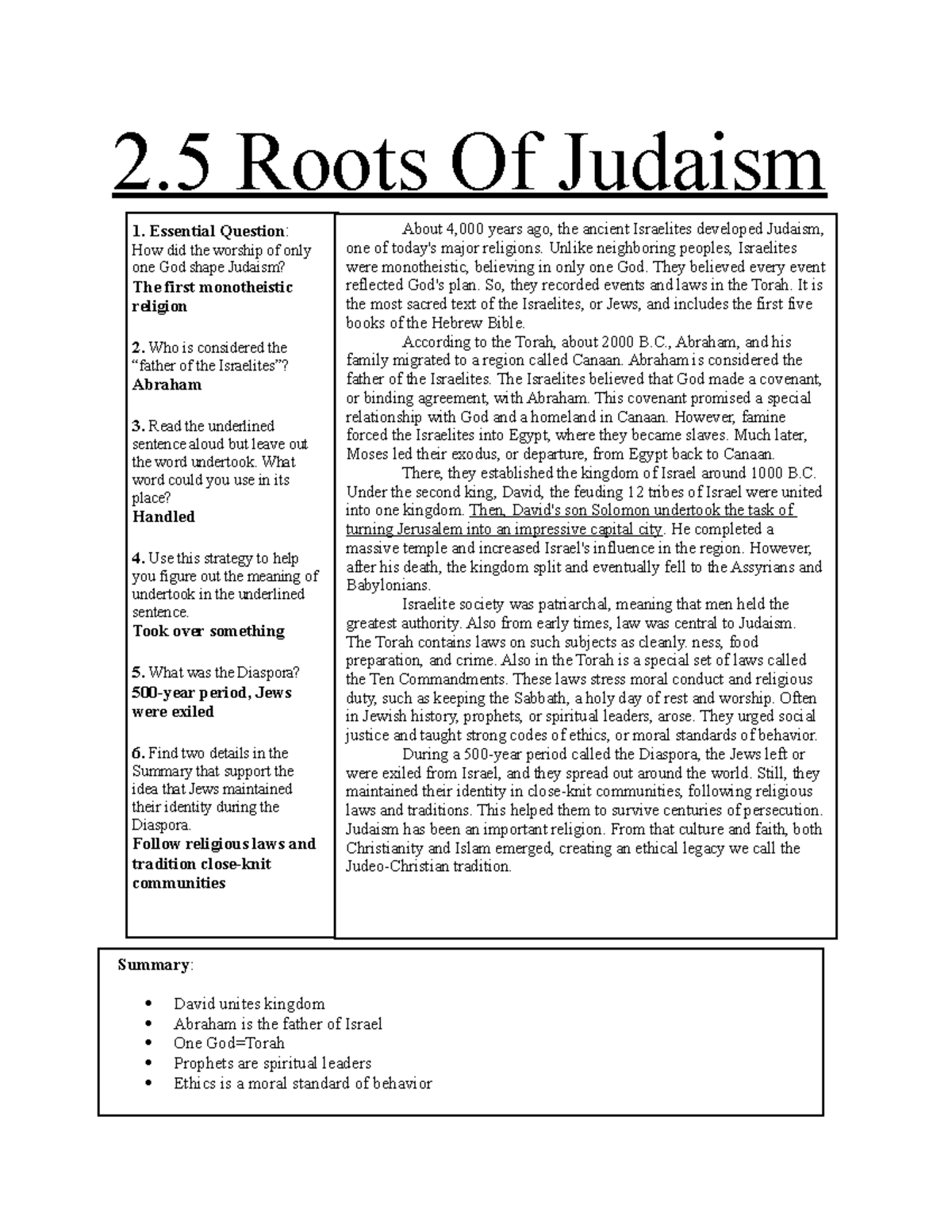 2-5-roots-of-judaism-2-roots-of-judaism-summary-david-unites-kingdom