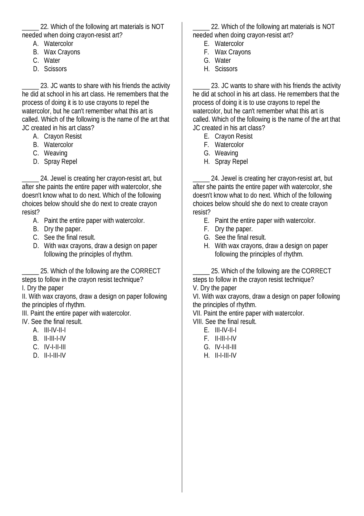 Q1 1st Summative Test SY20232024 Mapeh 4 KGM _____ 22. Which of the