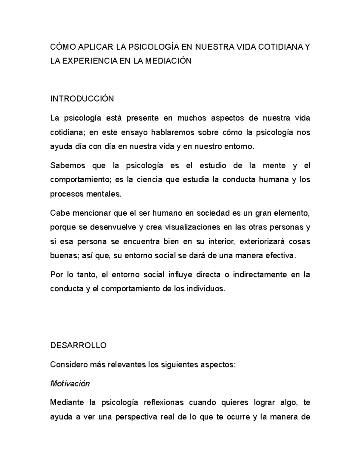 CÓMO Aplicar LA PsicologíA EN Nuestra VIDA Cotidiana Y LA Experiencia ...