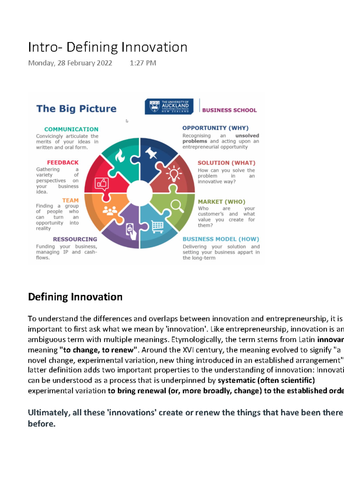 Intro Defining Innovation Defining Innovation To Understand The