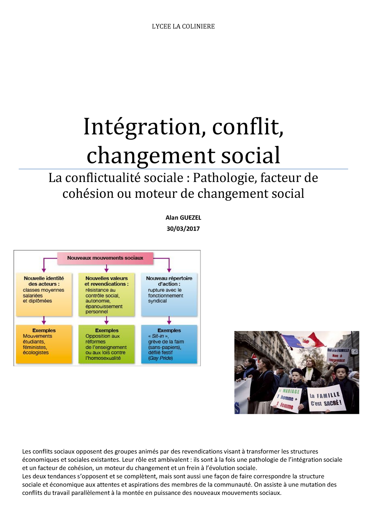 Conflits et changement social - Maxicours