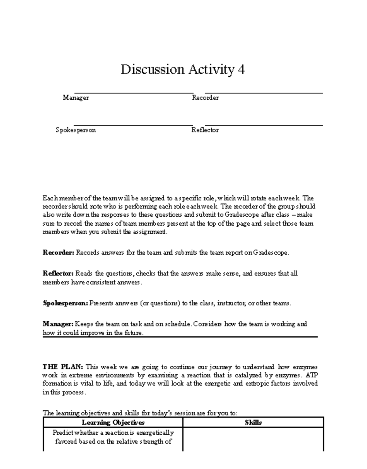 Discussion+Activity+04 - Discussion Activity 4 Each member of the team ...