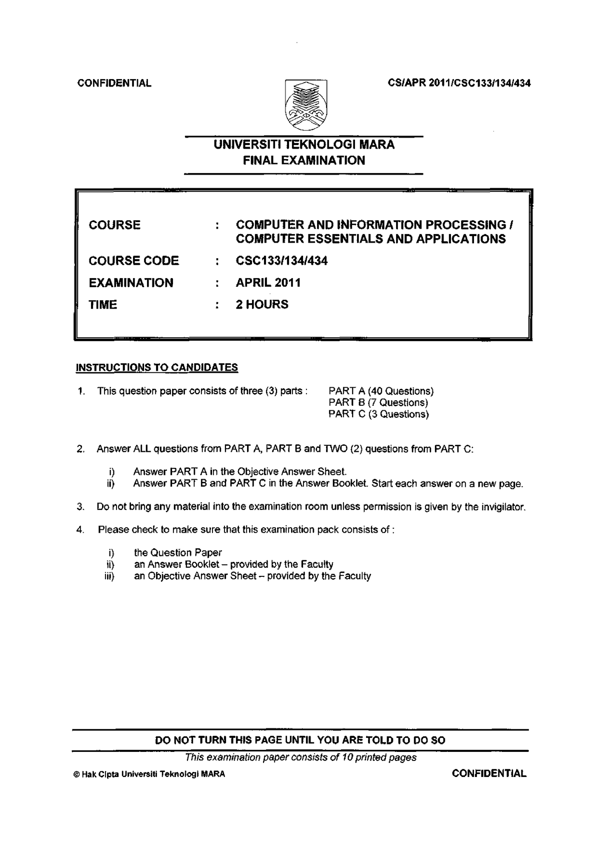 APR 2011 - past year paper - UNIVERSITI TEKNOLOGI MARA FINAL ...