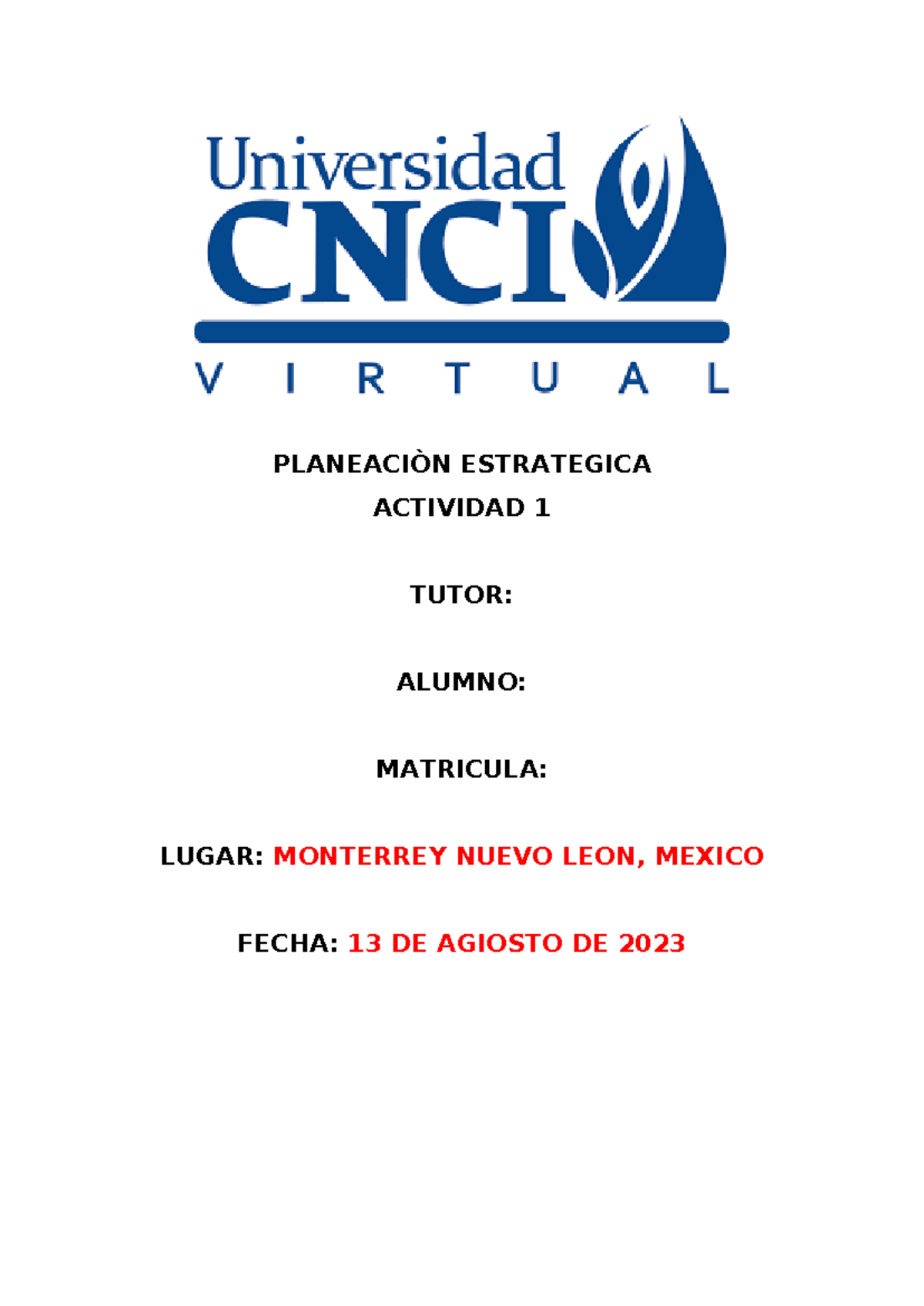 Planeacion Estrategica - PLANEACIÒN ESTRATEGICA ACTIVIDAD 1 TUTOR ...