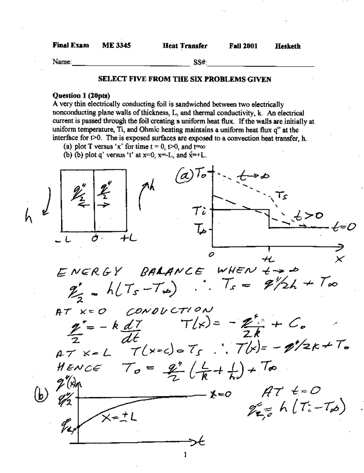 Final Exam Solutions Fall 2001 - ME 3345 - Studocu