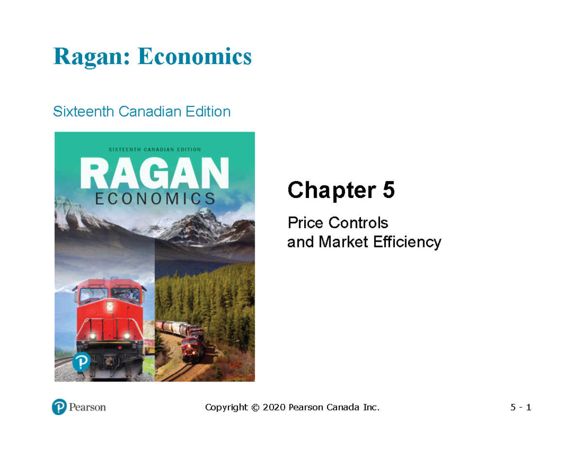 ECON201 - Chapter 5 - Price Controls And Market Efficiency - 5 - 1 ...