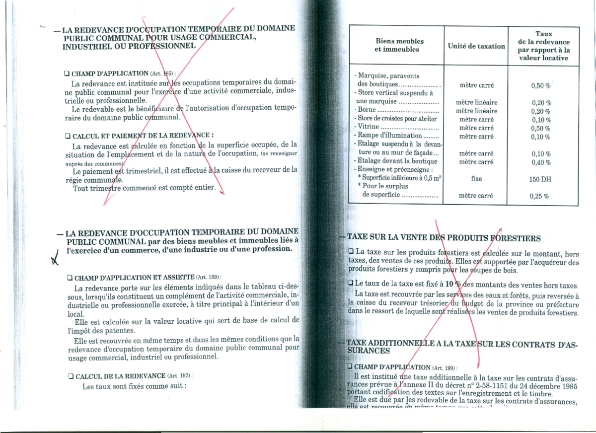 Taxe d enseigne Redevance d occupation du domaine public Taxe d enseigne Redevance d occupation du domaine public