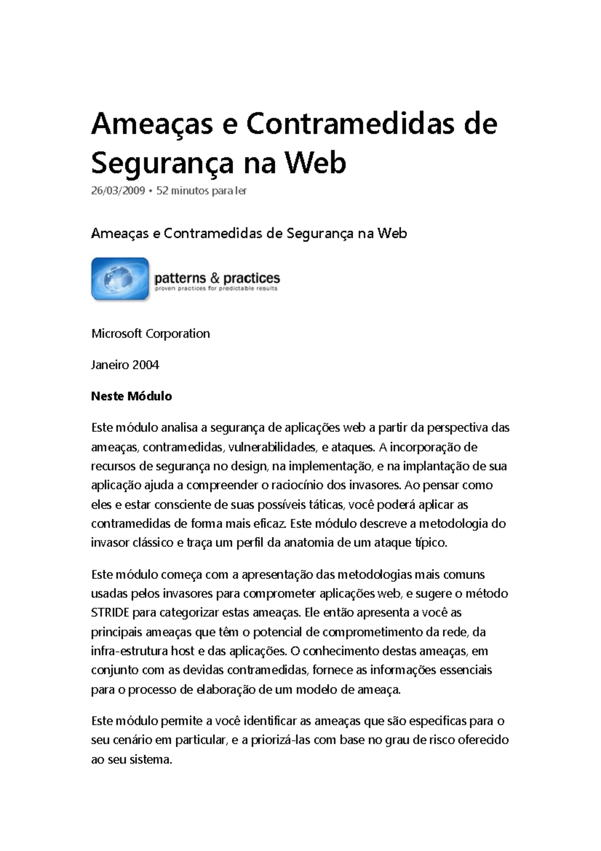 Ameacas Contramedidas Seguranca Web - Ameaças e Contramedidas de ...