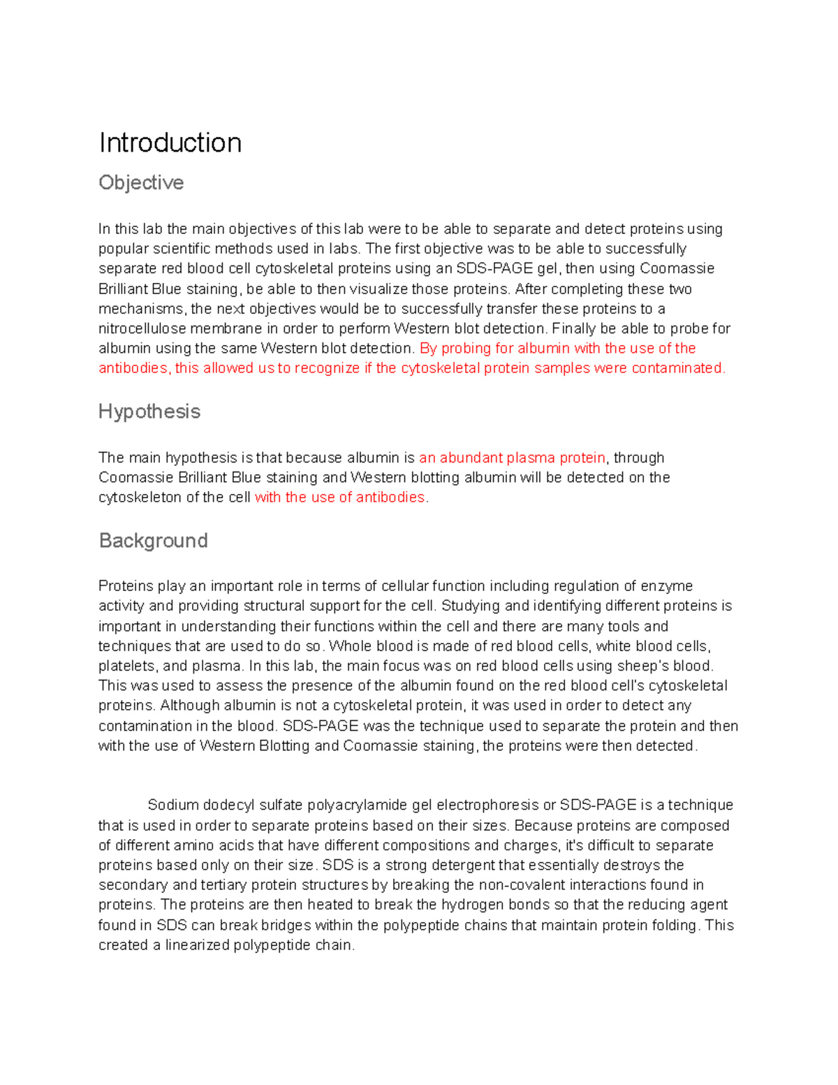 Intro Partial LAB Report Revised - Introduction Objective In this lab ...