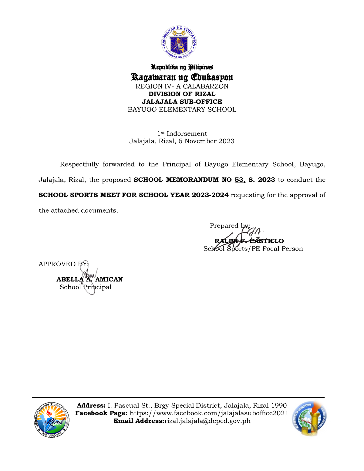 School Memorandum School Meet 2023 2024 No S 2023 Page 1 Of 7   Thumb 1200 1553 