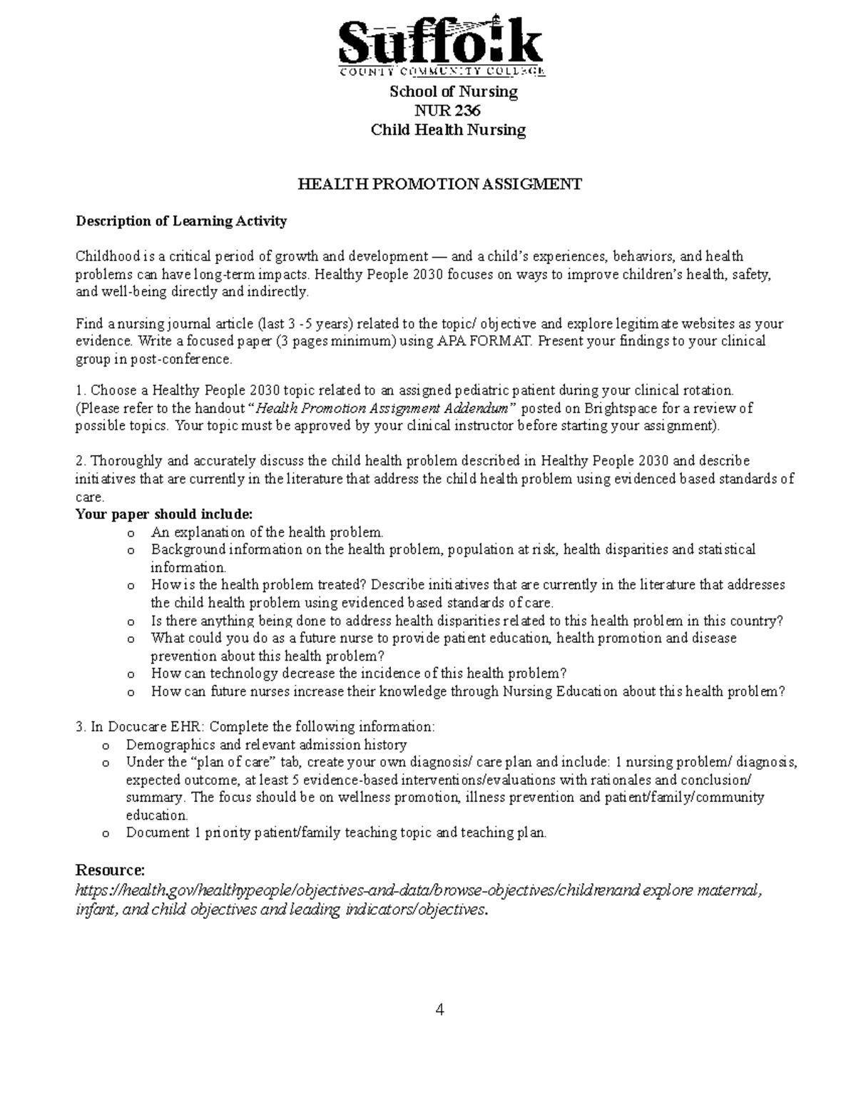 550148688 Health Promation assigment 6087367619148815 - 4 School of ...
