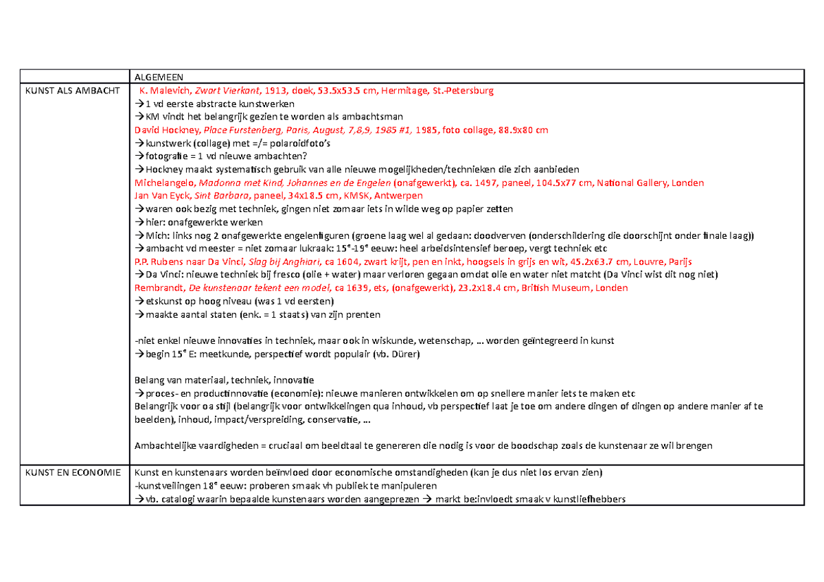 Schema Visuele Cultuur Samenvatting Hoorcollege 1 9 StuDocu