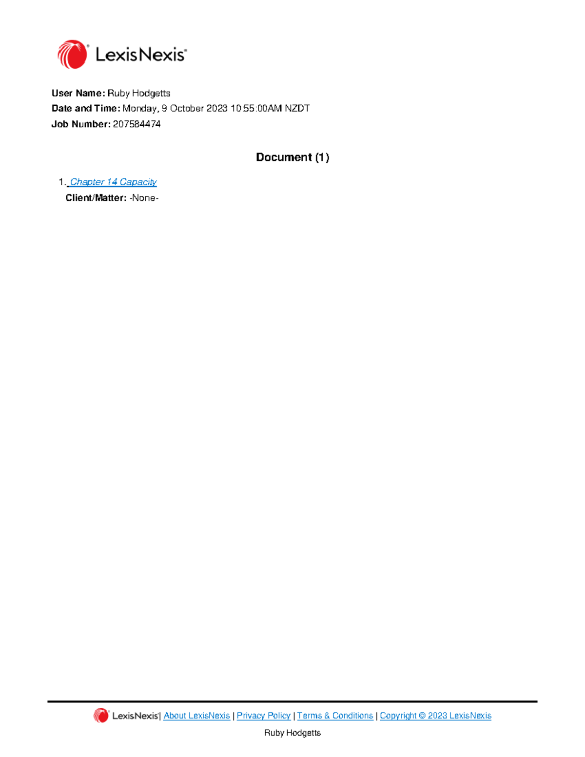 Chapter 14 Capacity - | About LexisNexis | Privacy Policy | Terms ...