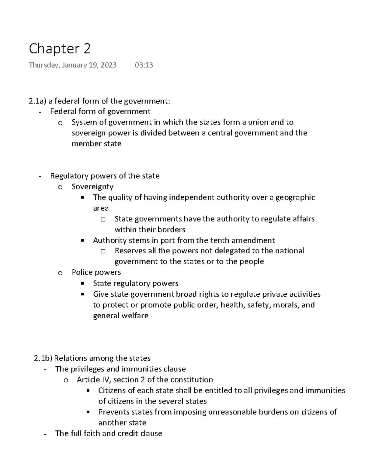 federal form of government essay