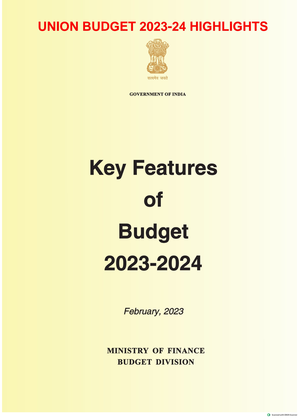 Budget 2023-24 Summary - Civil Engineering - Studocu