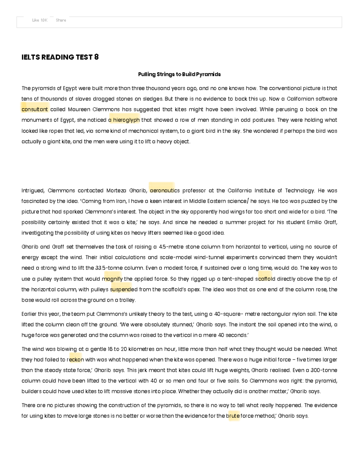 Ielts Master Ielts Reading Test 8 2 IELTS READING TEST 8 Pulling