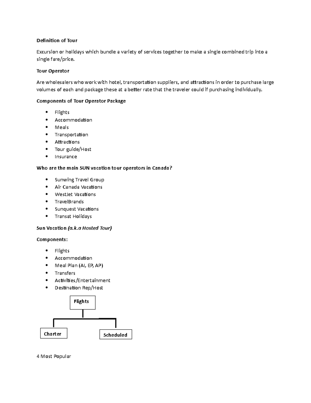 Module 2 Notes - Tour Operator - Definition of Tour Excursion or ...