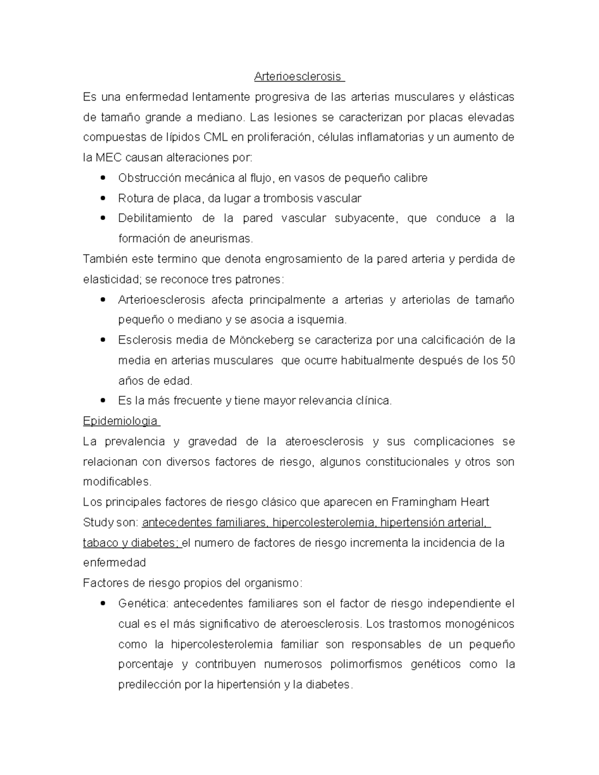 aterosclerosis causada por diabetes