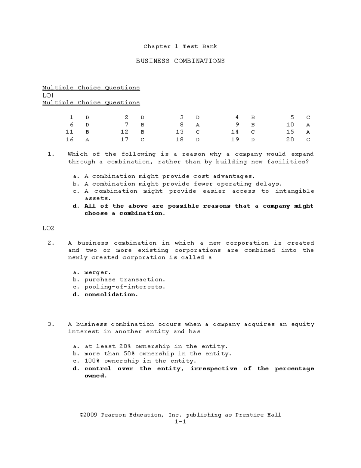 Chapter 1 Test Bank BUSINESS