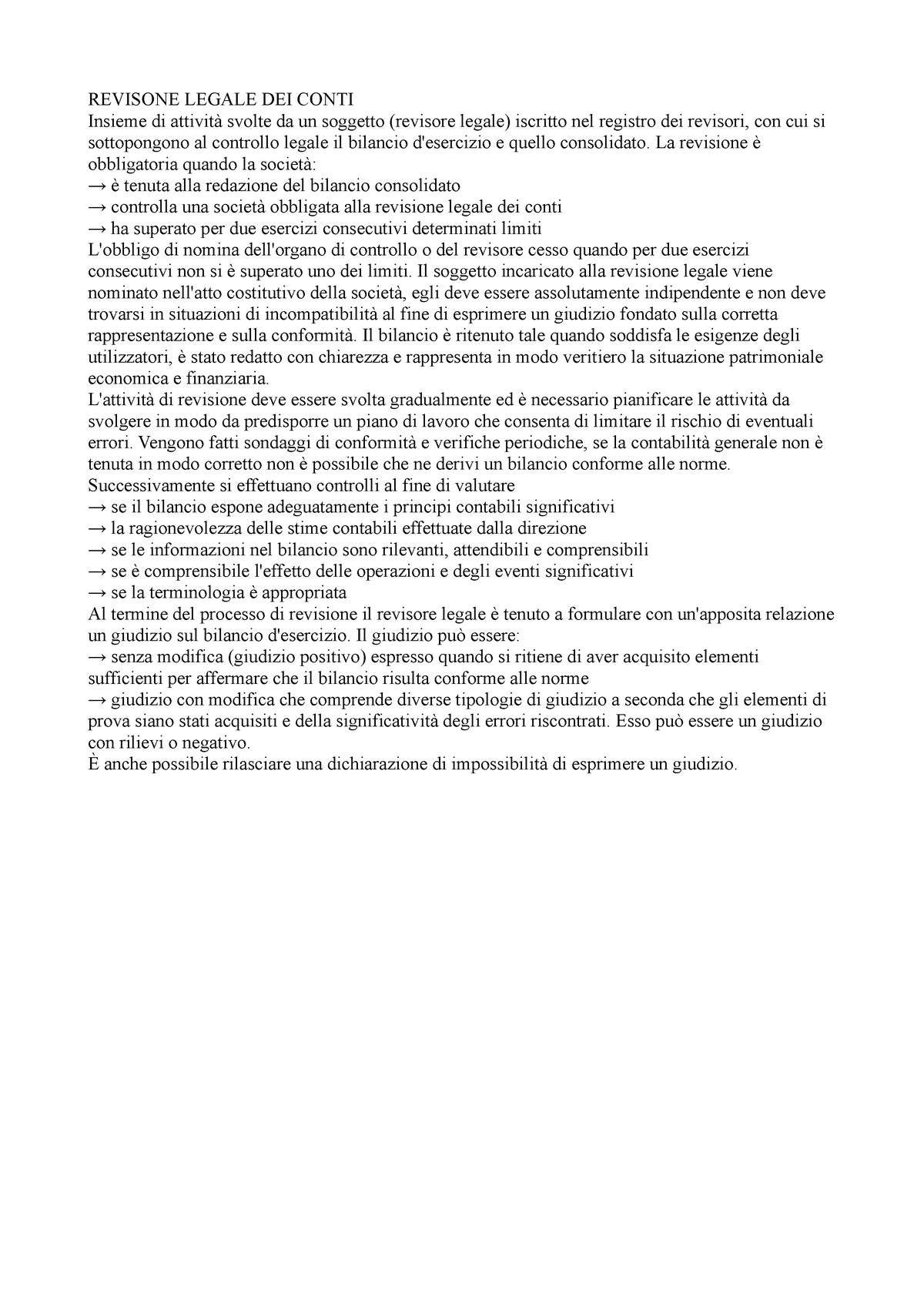 Come Effettuare La Revisione Legale Dei Conti - REVISONE LEGALE DEI ...