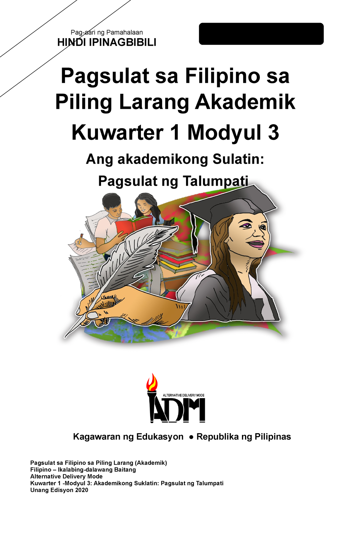 G12 Q1-W6 - FILIPINO 12 - Pagsulat Sa Filipino Sa Piling Larang ...