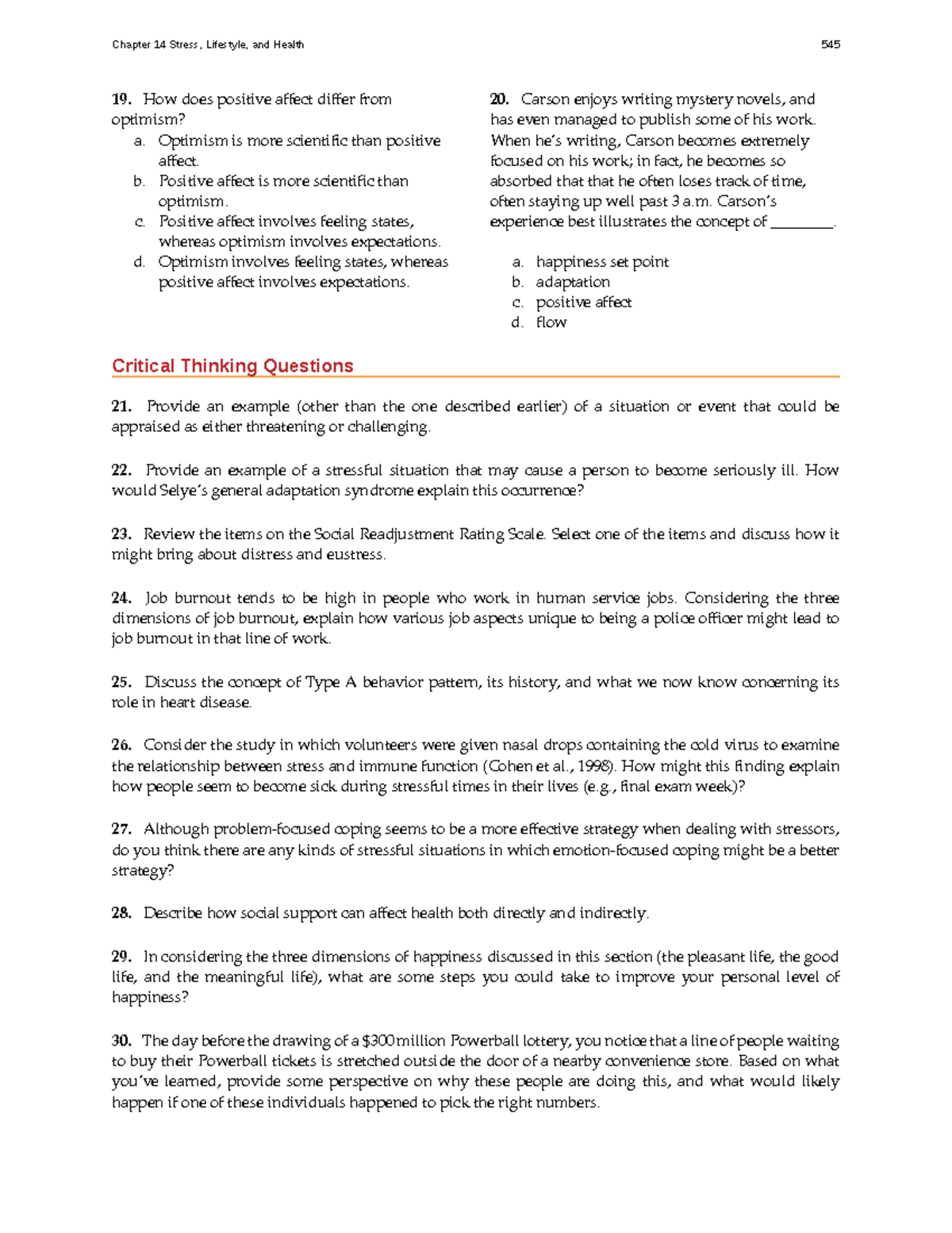 PsychologyLR185 Tugas How does positive affect differ from