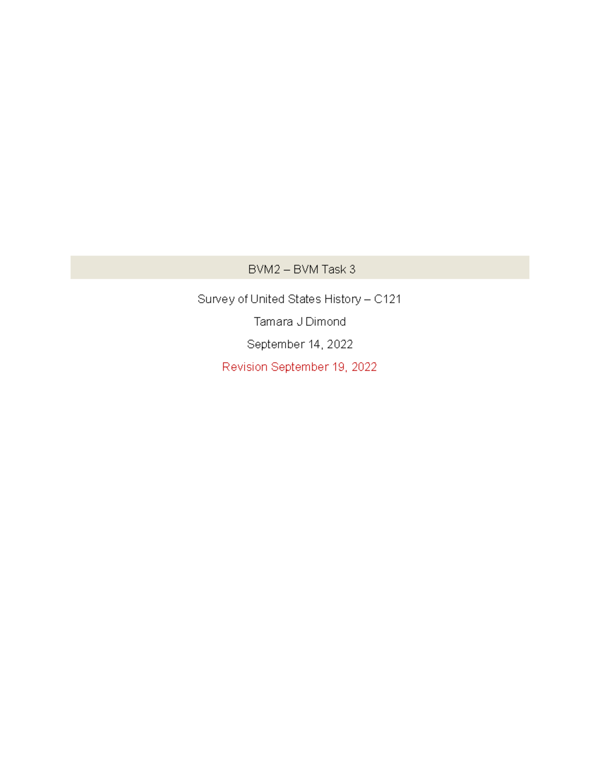 Task 3 revision 1 - passed task - Tamara J Dimond - BVM2 – BVM Task ...
