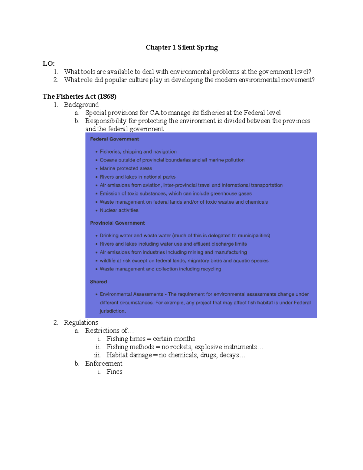 Week 1 Silent Spring Dr. Mensink Chapter 1 Silent Spring LO 1. What tools are available to