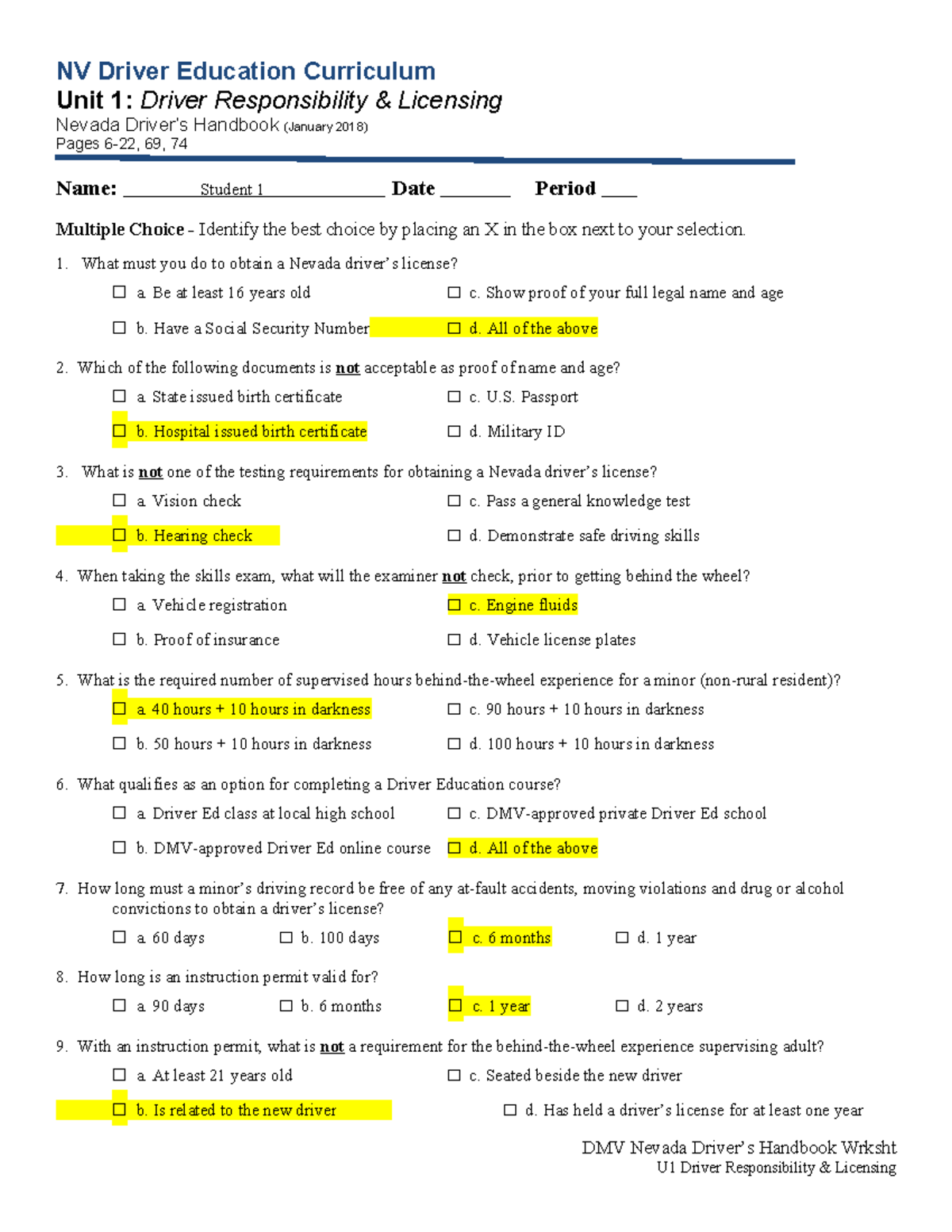 Georgia Drivers Ed Unit 2 Lesson 4 Quizlet - 5qgzuxx