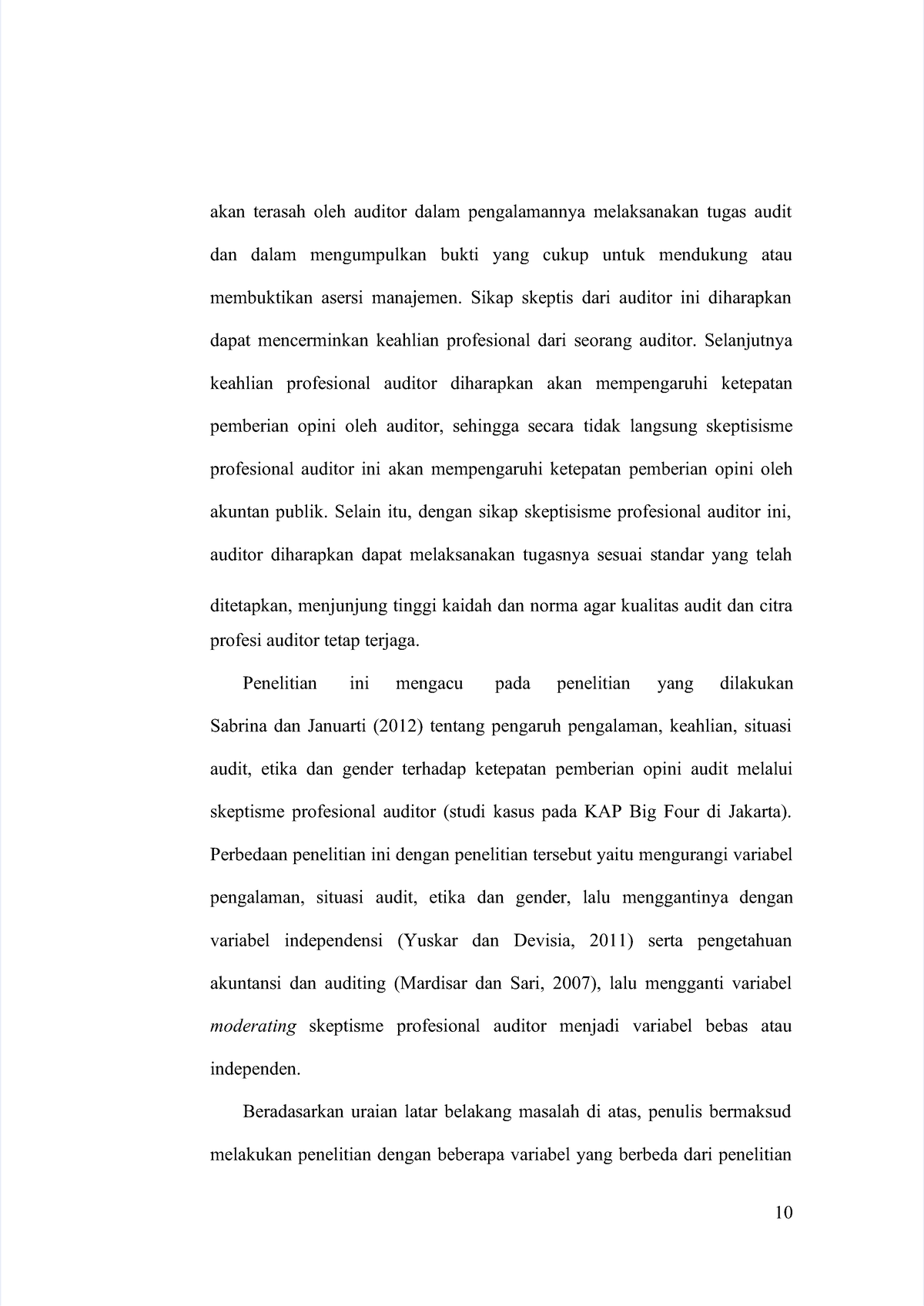 Pdf-skripsi 10 - Pengaruh indepedensi, keahliahan. pengetahuan - ;4 ...