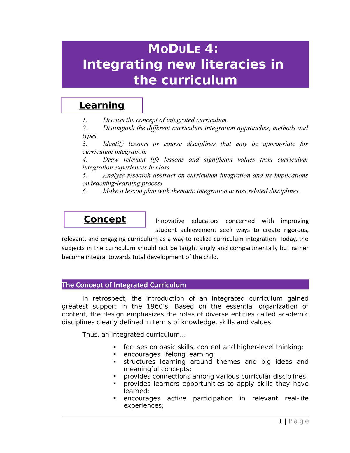 integrating new literacies in the curriculum essay
