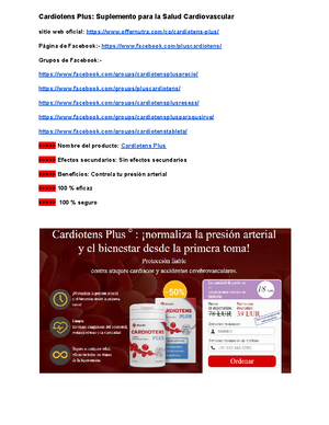 Prostalove - Cardiotens Plus es un complemento alimenticio innovador y ...