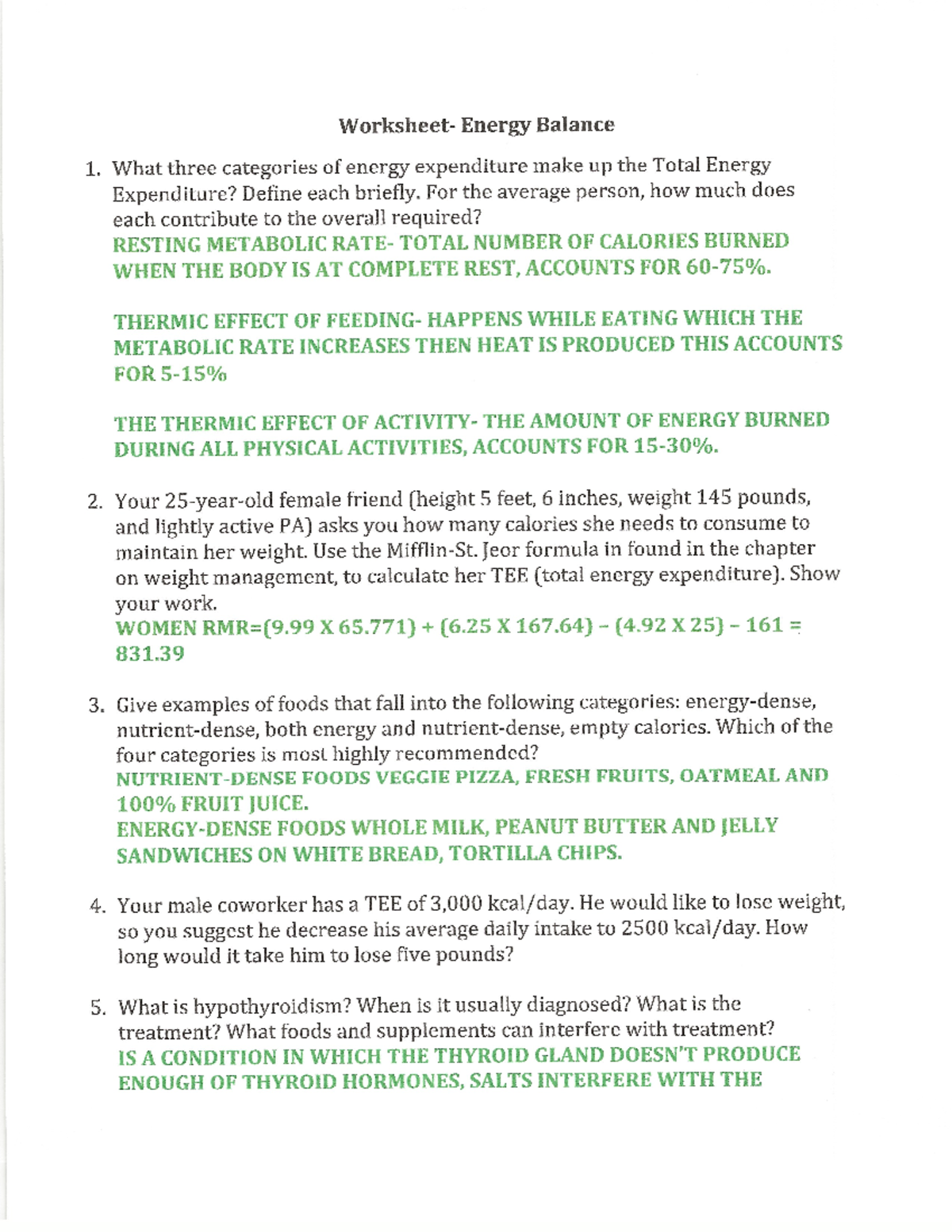 2 Green Answers Energy Ws Biol 1406 Studocu 2 Green Answers Energy Ws Biol 1406 Studocu