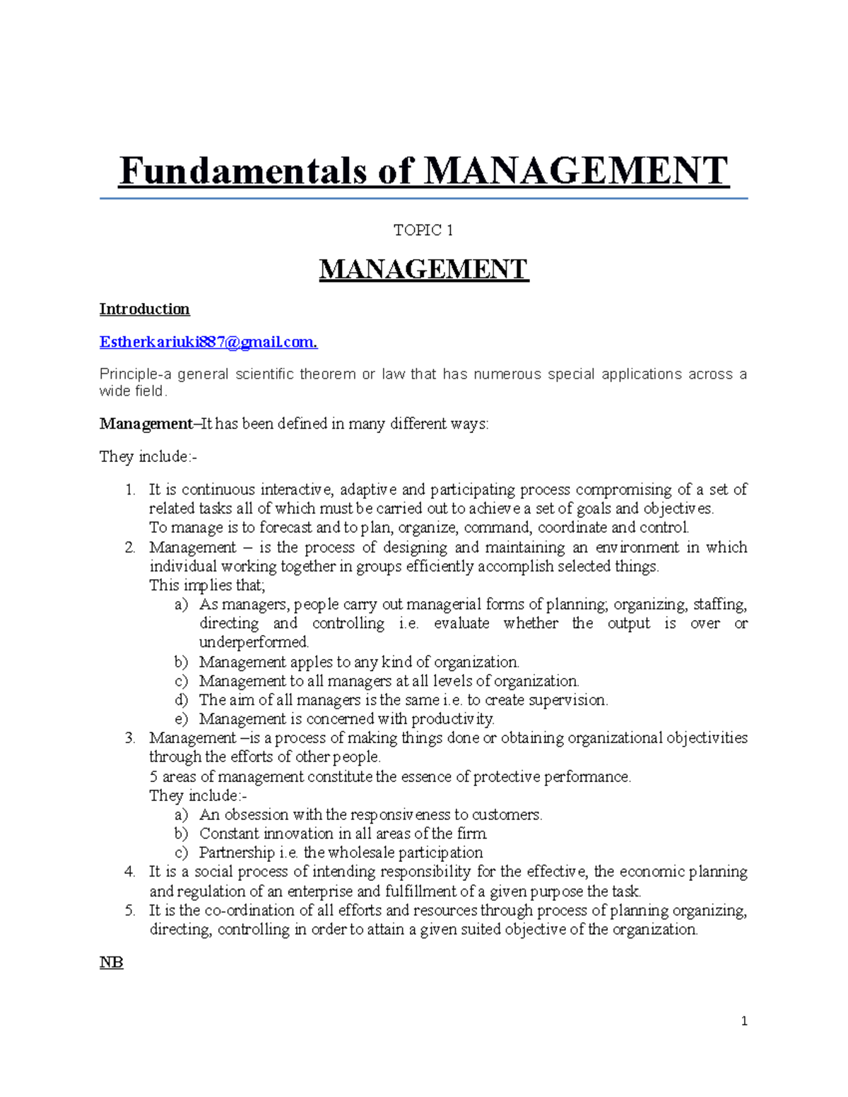 Principles Practice OF Management-ppm - Fundamentals Of MANAGEMENT ...