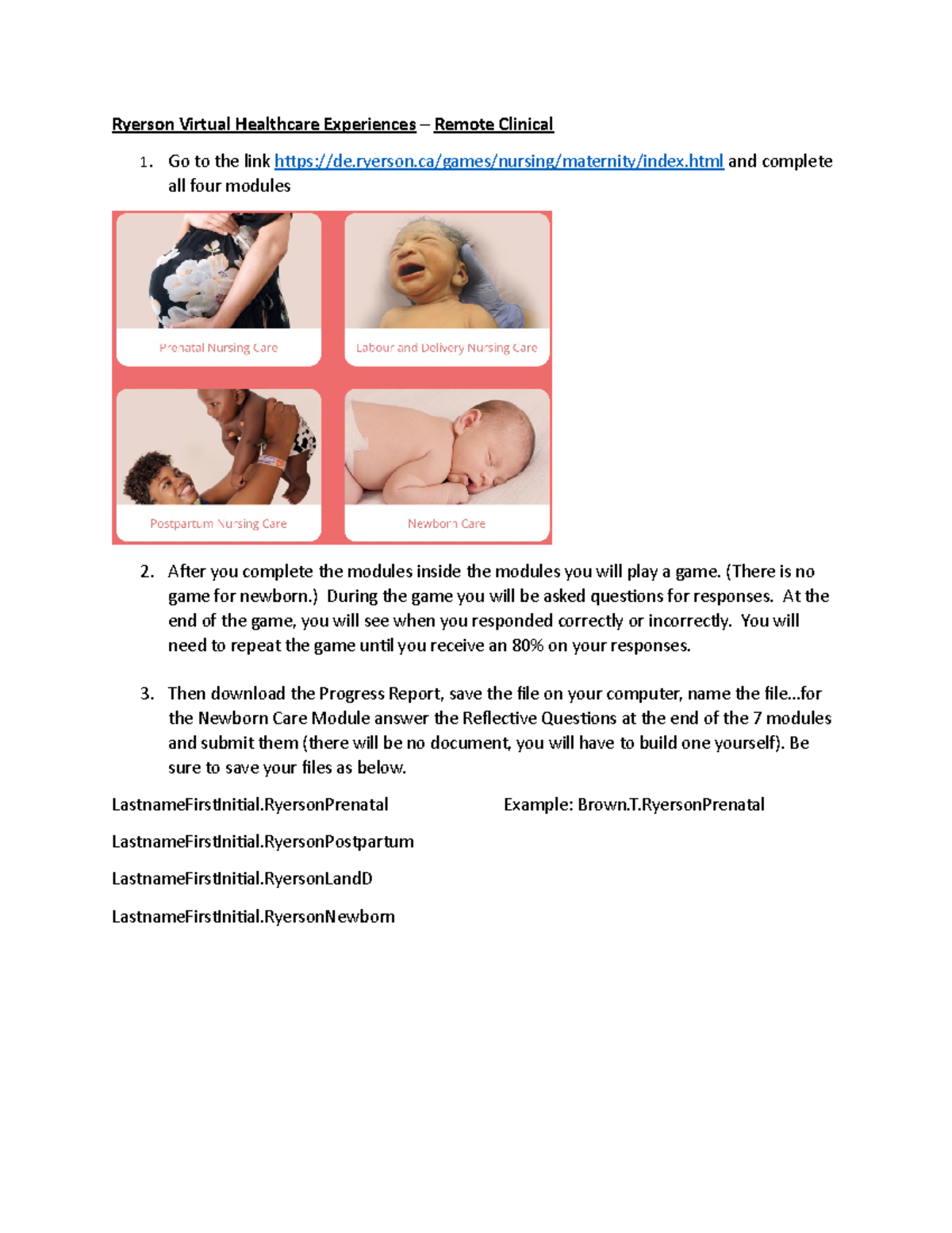 Ryerson Virtual Healthcare Experiences ryerson/games/nursing