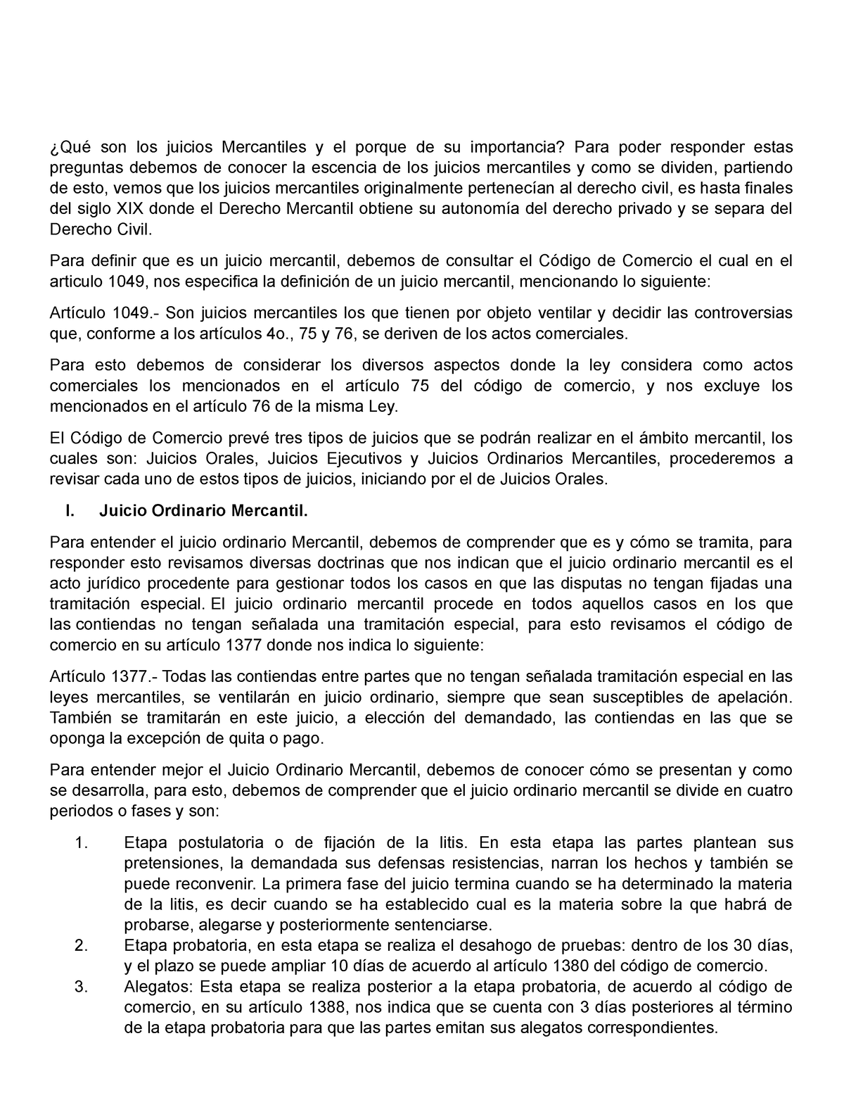 Juicio Ordinario Mercantil - ¿Qué Son Los Juicios Mercantiles Y El ...