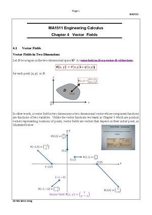 Chapter 3 Vector Valued Functions - MA MA1511 Engineering Calculus ...