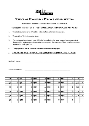 Exam 2013, Questions And Answers - Midterm