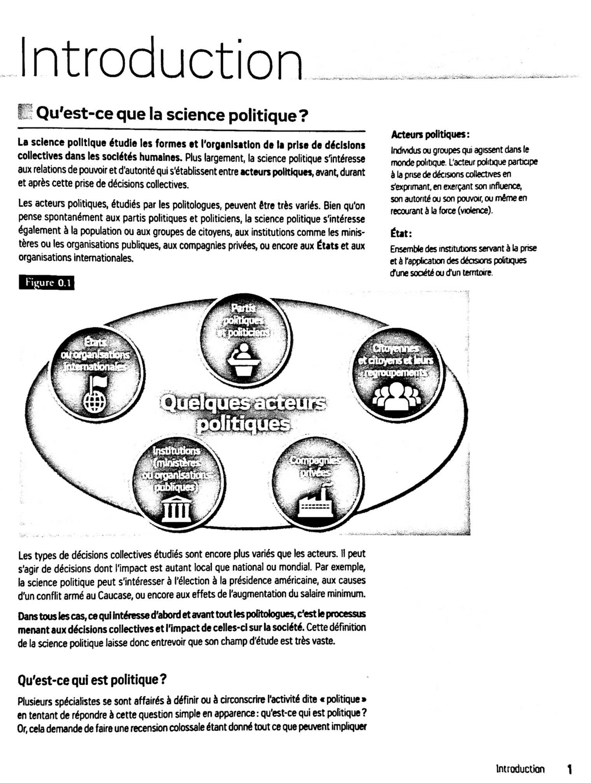  1 quest ce que la sciencepolitique studocu