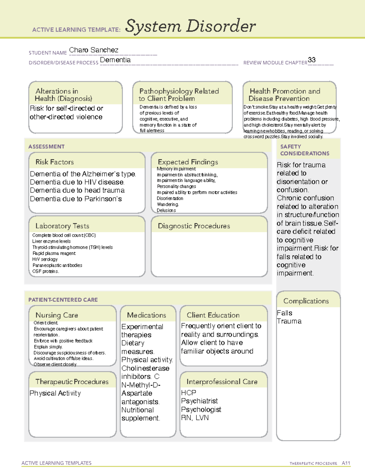 Borderline Personality Disorder System Disorder Template prntbl