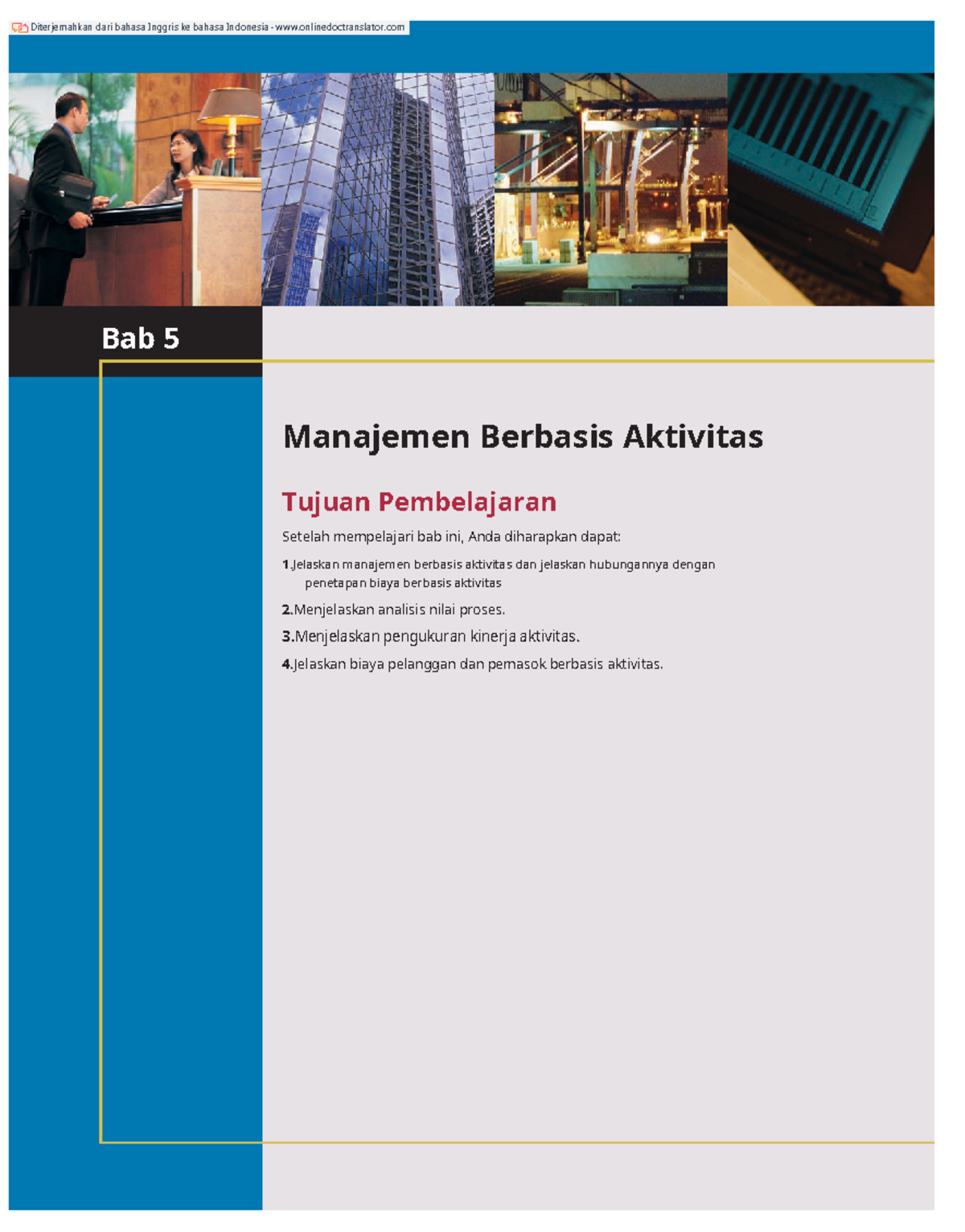 Chap 5 Activity-Based Management - Bab 5 Manajemen Berbasis Aktivitas ...