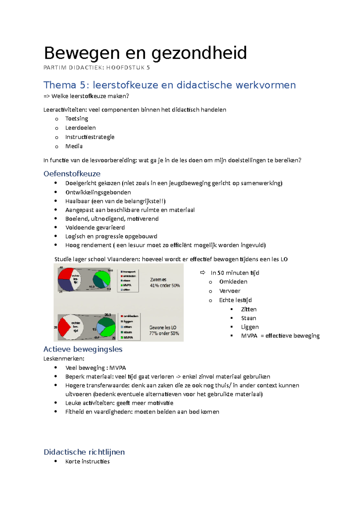 H5 Didactiek: Leerstofkeuze En Didactische Werkvormen - Bewegen En ...