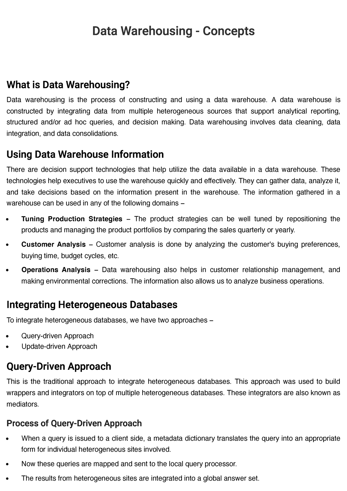 data warehouse essay