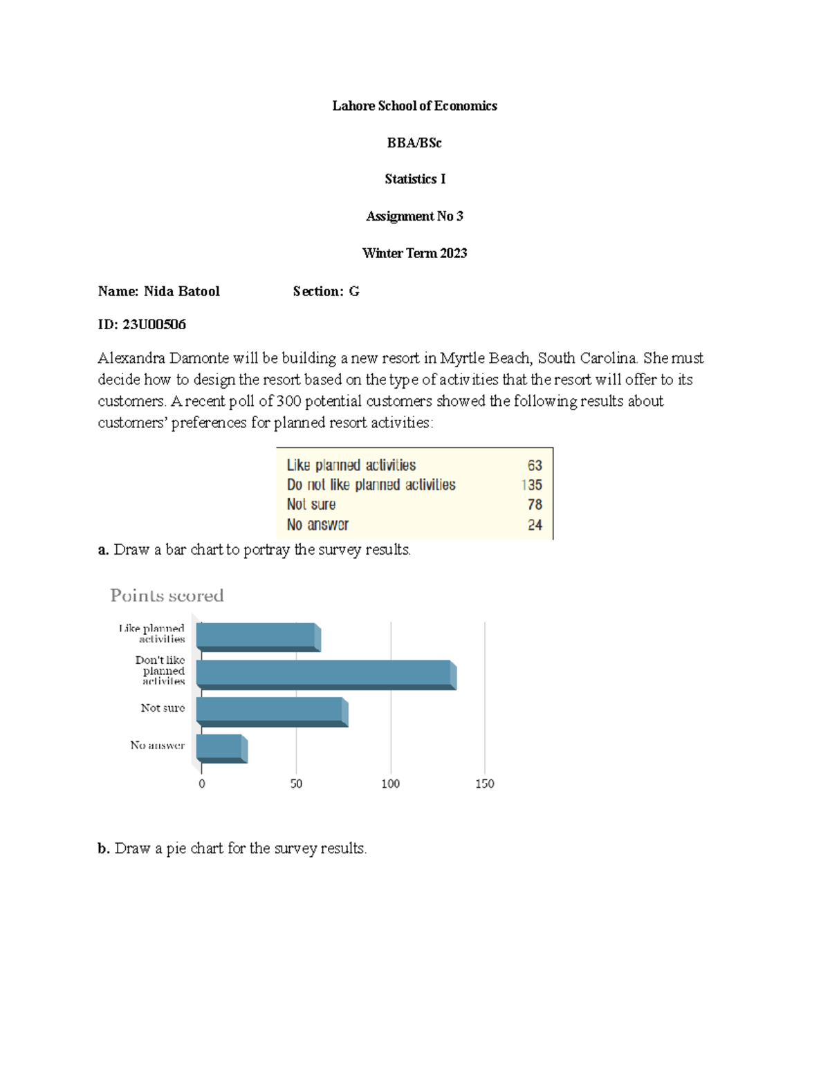 Assignment No 3 (1) - Answers! - Lahore School of Economics BBA/BSc ...