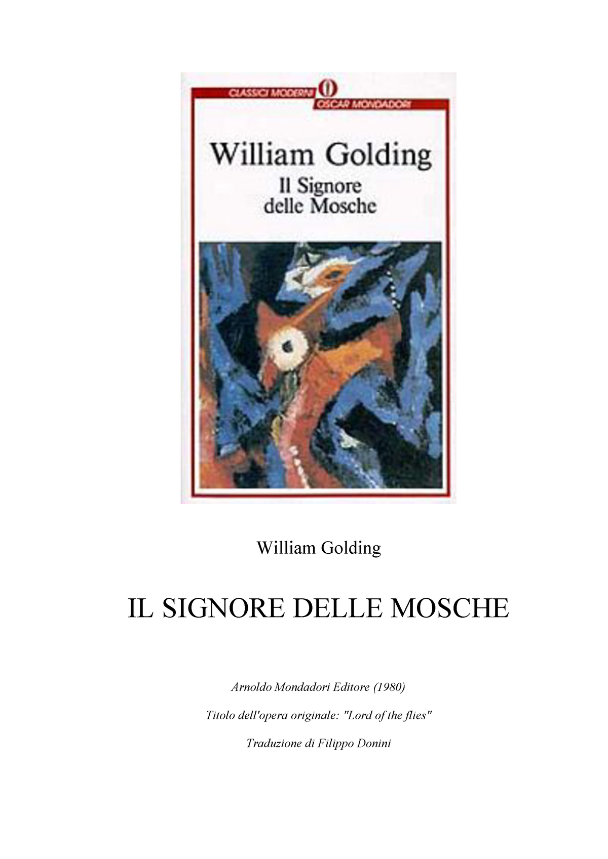 Recensione Mondadori Il Signore delle Mosche di William Golding 