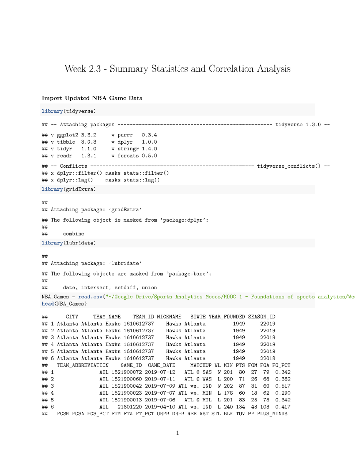 Summary Statistics And Correlation Analysis R Programming For Data Summary Statistics And Correlation Analysis R Programming For Data