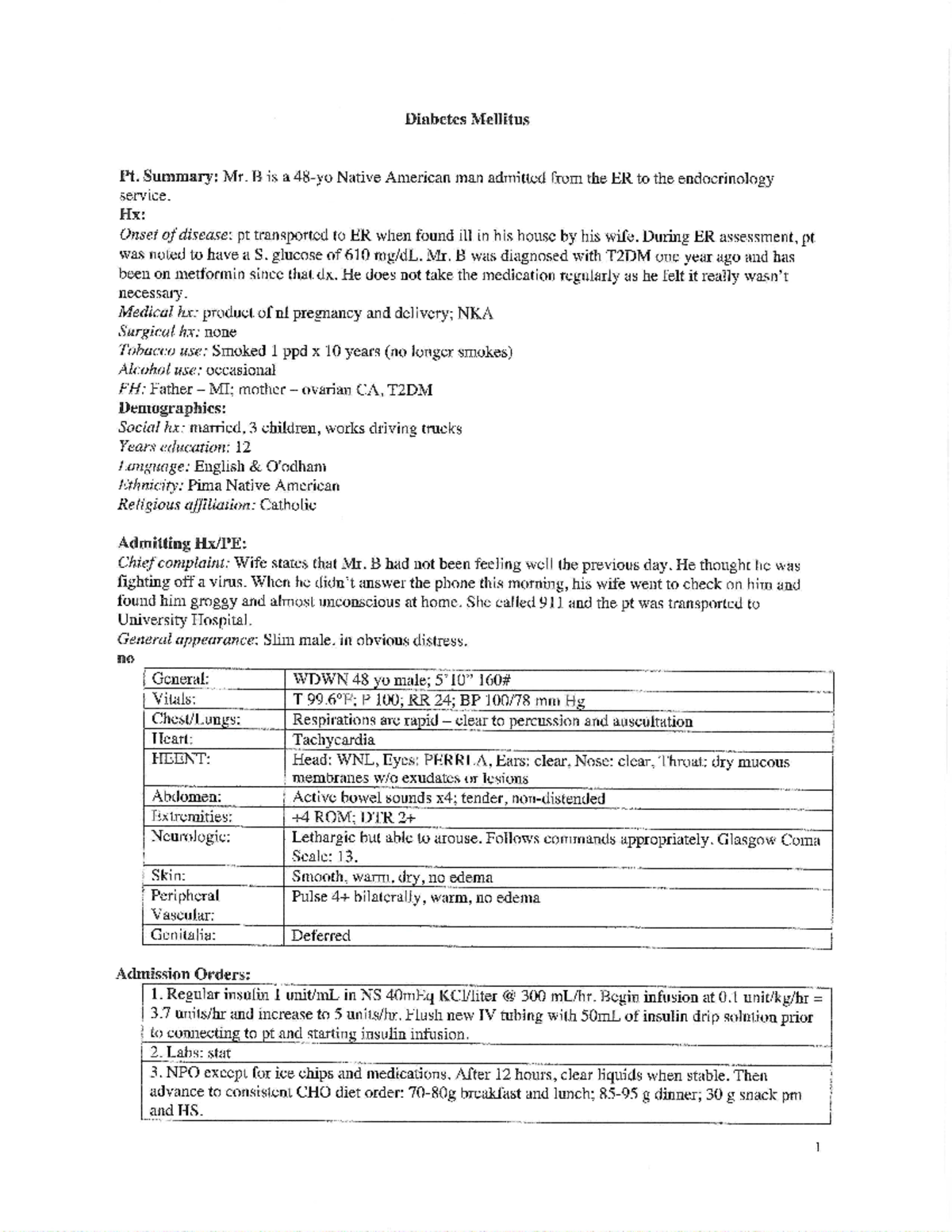 what is a case study in nutrition