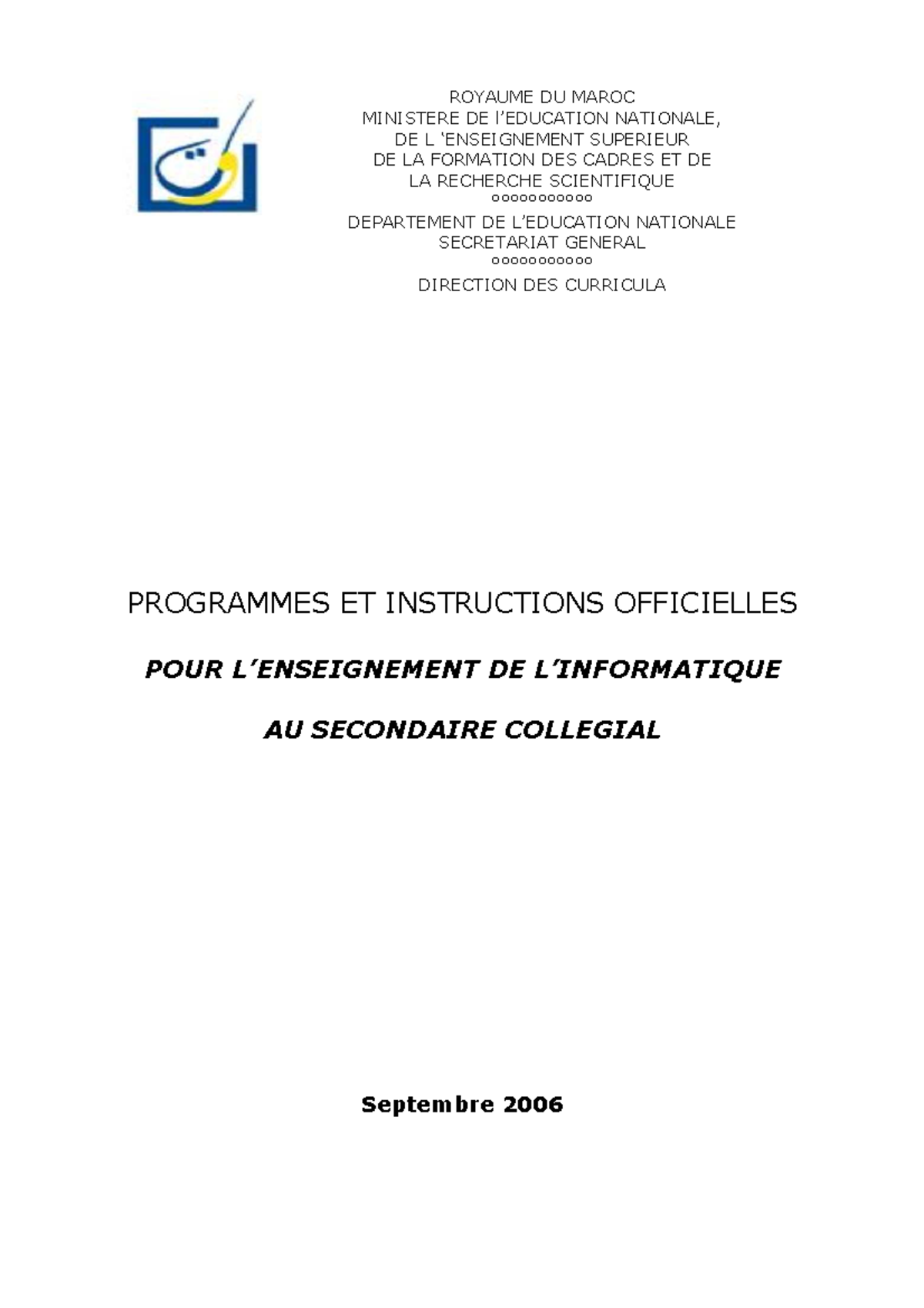 Programmes-instructions-officielles-informatique - - Studocu