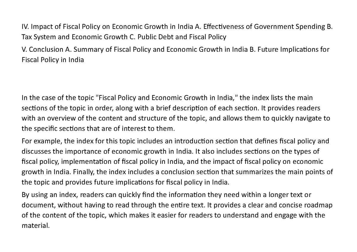 fiscal policies research paper