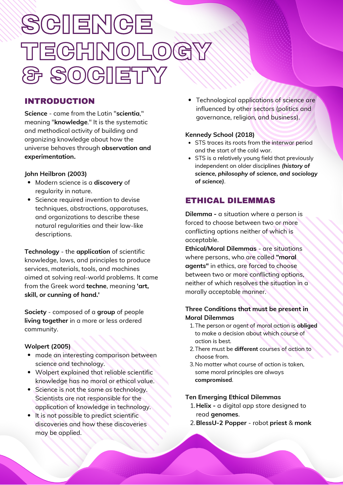 STS (Prelim Reviewer) - SCIENCE TECHNOLOGY & SOCIETY INTRODUCTION ...